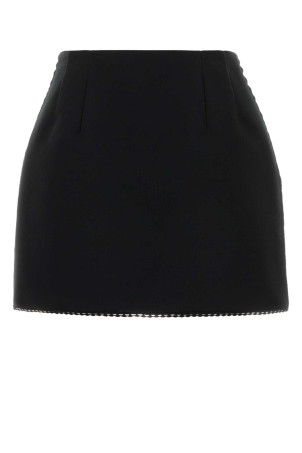 Black polyester blend mini skirt Black PRADA (P149ZCSOOO1X6Y)