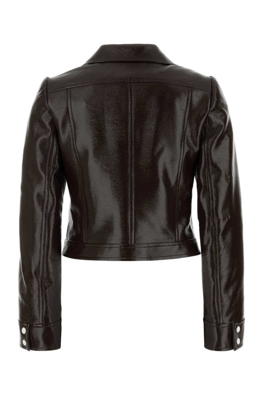 Коричневый виниловый пиджак COURREGES (PERCBL005VY0014)