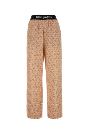 Printed linen blend wide-leg pant PALM ANGELS (PWCA117S24FAB003)