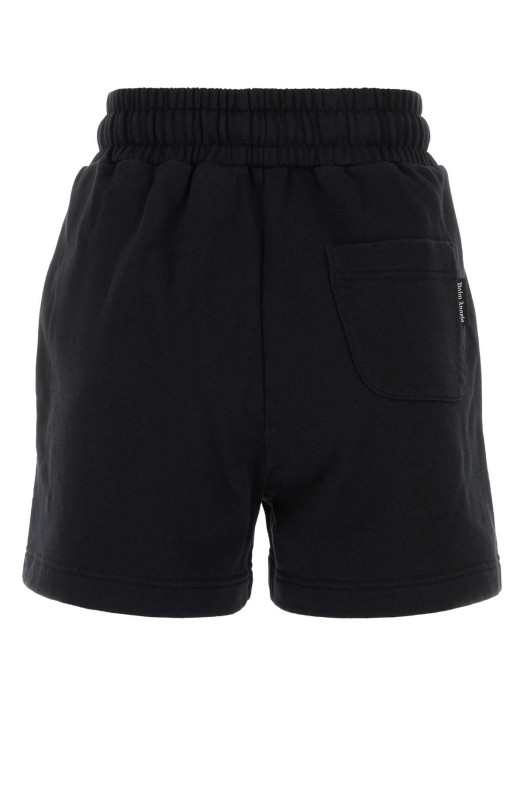 Black cotton shorts Black PALM ANGELS (PWCI002R24FLE001)