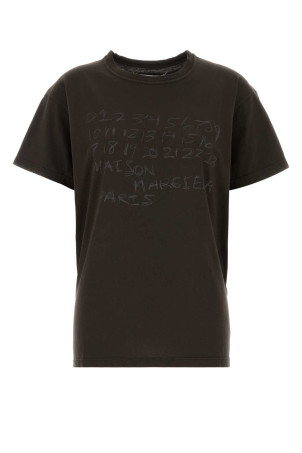 Brown cotton oversize t-shirt MAISON MARGIELA (S51GC0544S24575)
