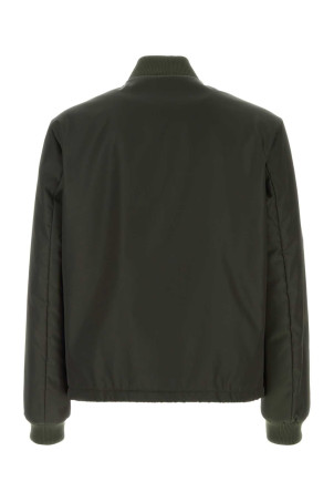 Bottle green nylon bomber jacket PRADA (SGD132SOOO1WQ8)
