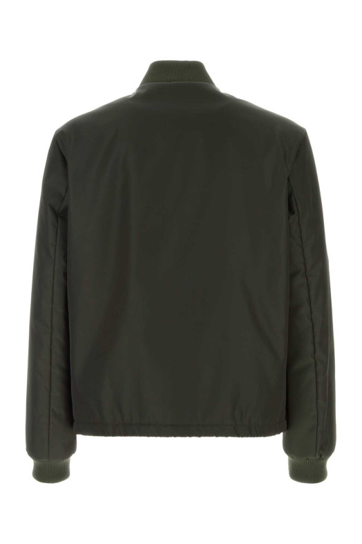 Бомбер из нейлона бутылочно-зеленого цвета PRADA (SGD132SOOO1WQ8)