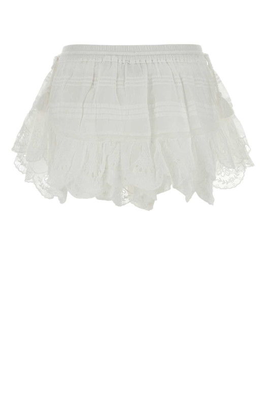 Белые хлопковые шорты Puria ISABEL MARANT ETOILE (SH0255FAD1J05E)