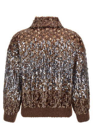 'Dazzling Dégradé Embroidery' cardigan Brown
