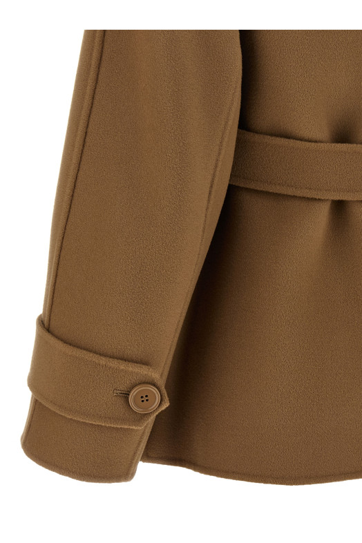 Короткое пальто «Луи» Бежевое 2529086021600045