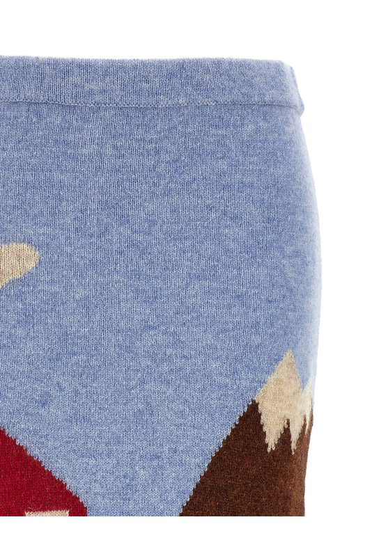 Shetland knit skirt Multicolor
