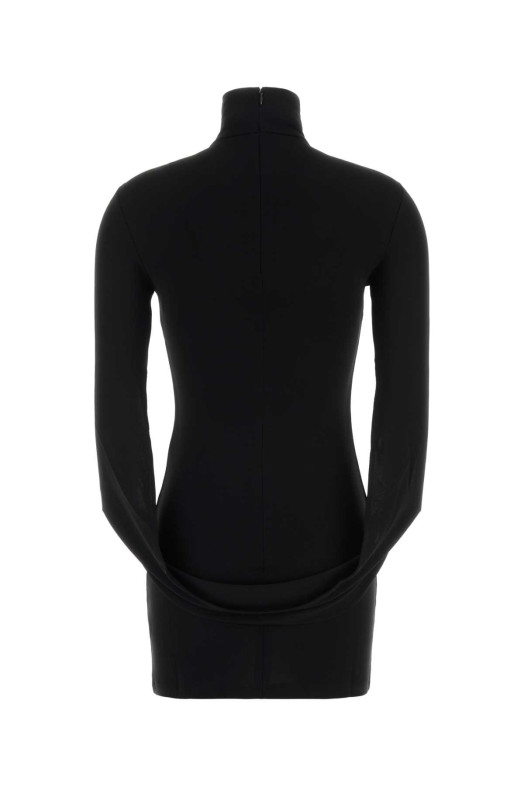 Черное мини-платье из эластичного джерси ALEXANDER WANG (1CC1266896)
