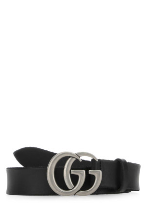 Black leather belt Black GUCCI (414516CVE0N)