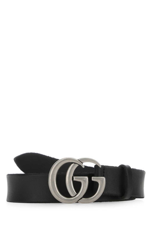 Black leather belt Black GUCCI (414516CVE0N)