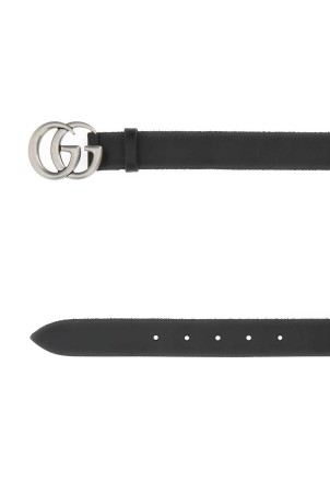 Black leather belt Black GUCCI (414516CVE0N)