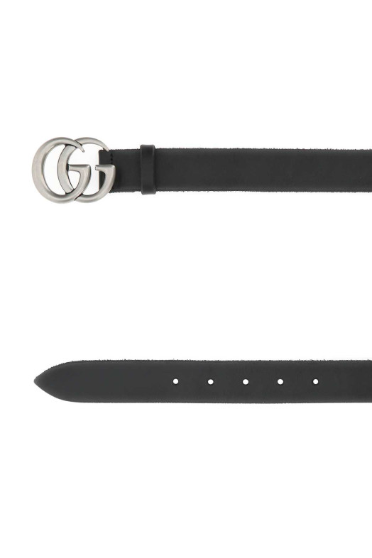 Black leather belt Black GUCCI (414516CVE0N)