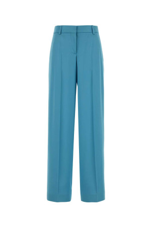 Світло-блакитні атласні штани з широкими штанинами STELLA McCARTNEY (6403023FU302)
