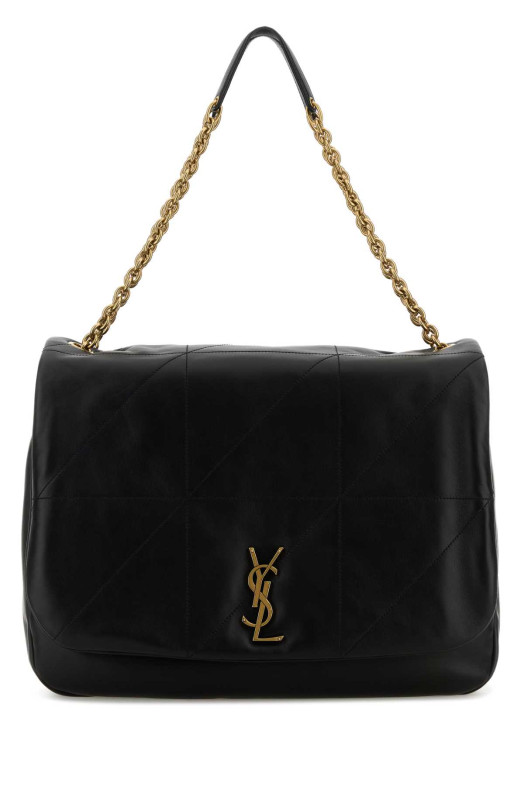Black leather Jamie shopping bag Black SAINT LAURENT (805859AAB32)