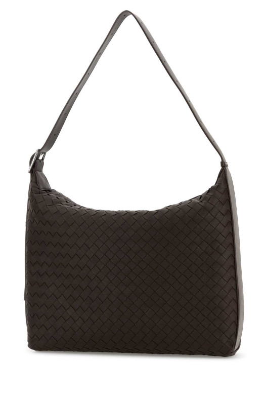 Коричнева шкіряна сумка через плече Traveller BOTTEGA VENETA (806974V4TD1)