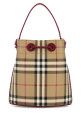 Міні-сумка-відро з принтом на полотні BURBERRY (8116284)