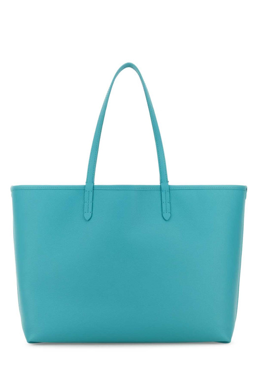 Двостороння сумка з бірюзової шкіри BURBERRY (8120006)