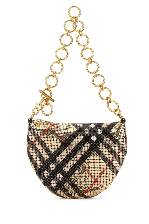 Printed metal knit  shoulder bag BURBERRY (8120748)