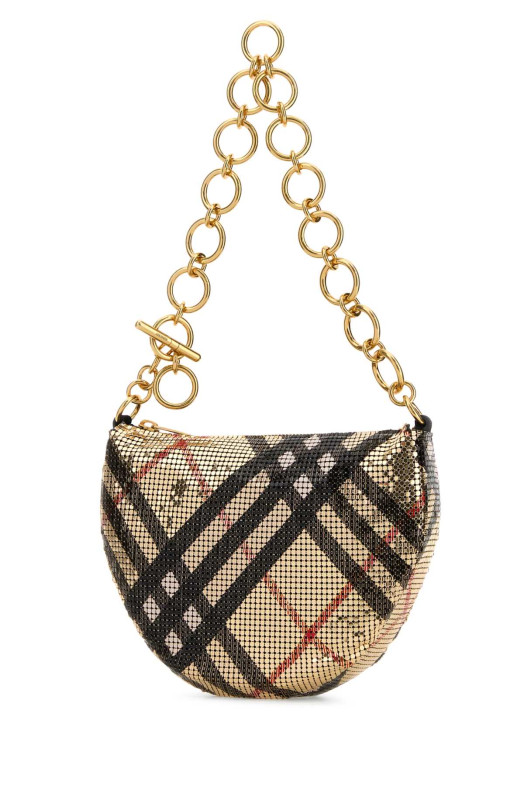 Printed metal knit  shoulder bag BURBERRY (8120748)