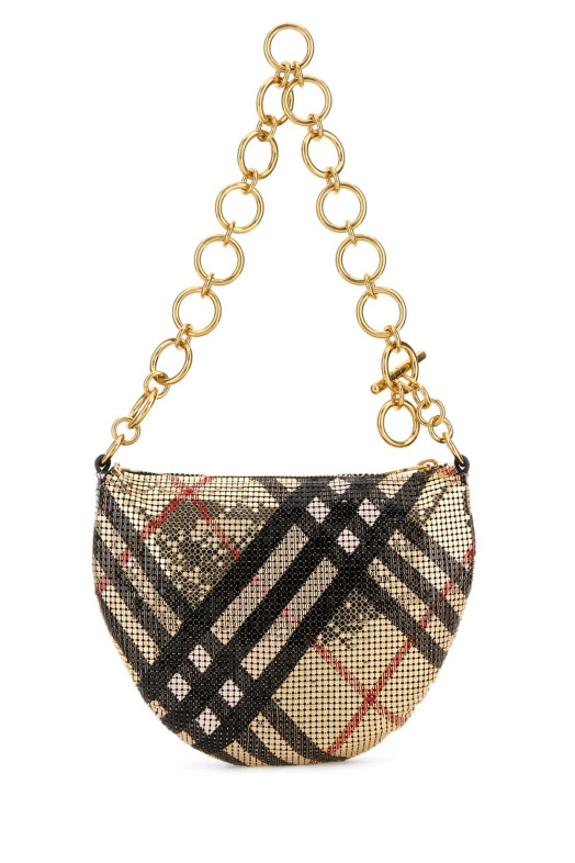 Printed metal knit  shoulder bag BURBERRY (8120748)