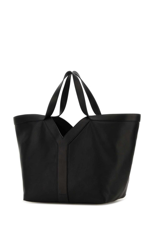 Black leather Y shopping bag Black SAINT LAURENT (817602AAEB3)
