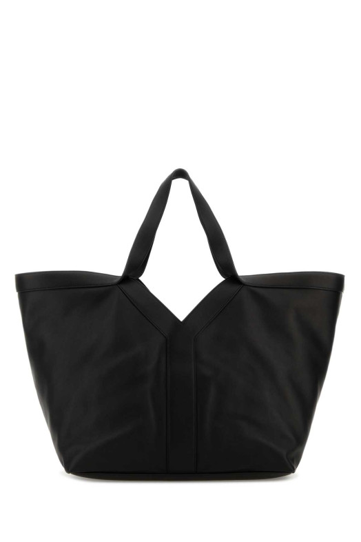 Black leather Y shopping bag Black SAINT LAURENT (817602AAEB3)