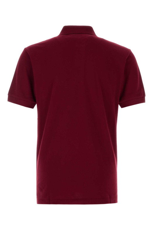 Burgundy piquet polo shirt Brown COMME DES GARCONS PLAY (AXT006051)