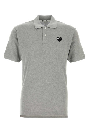 Grey piquet polo shirt Gray COMME DES GARCONS PLAY (AXT078051)