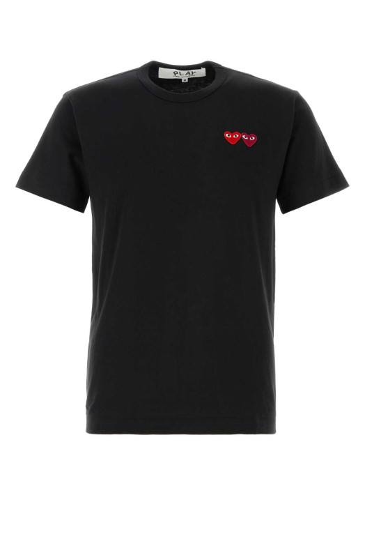 Black cotton t-shirt Black COMME DES GARCONS PLAY (AXT226051)