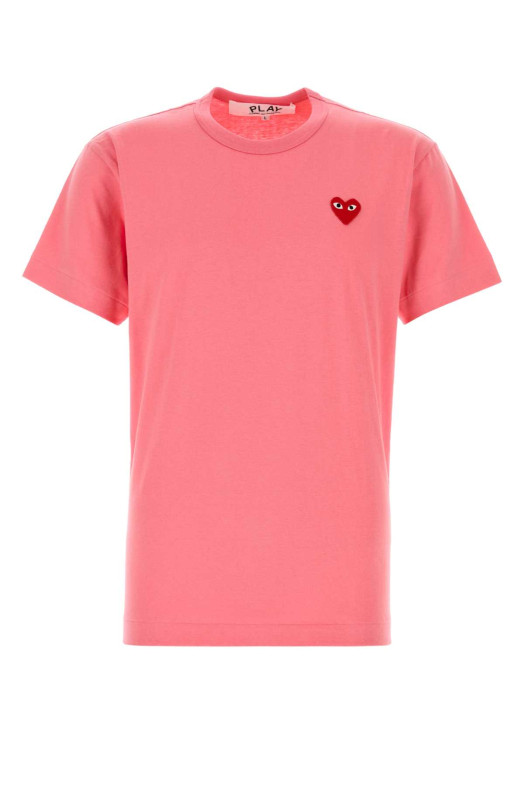 Dark pink cotton t-shirt Pink COMME DES GARCONS PLAY (AXT272051)