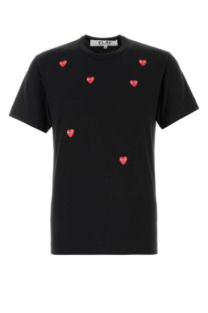 Black cotton t-shirt Black COMME DES GARCONS PLAY (AXT338051)