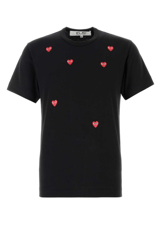 Black cotton t-shirt Black COMME DES GARCONS PLAY (AXT338051)