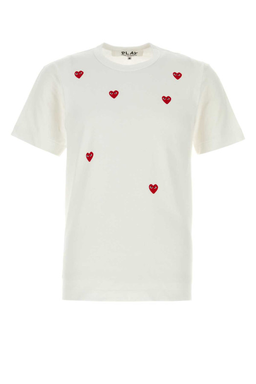 White cotton t-shirt White COMME DES GARCONS PLAY (AXT338051)