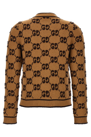 GG твідовий кардиган з букле Бежевий GUCCI 713300XKCNA2668