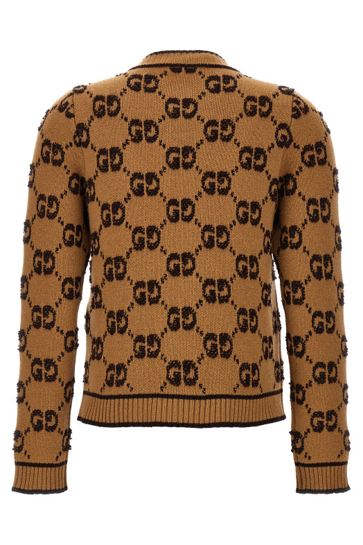 GG твідовий кардиган з букле Бежевий GUCCI 713300XKCNA2668