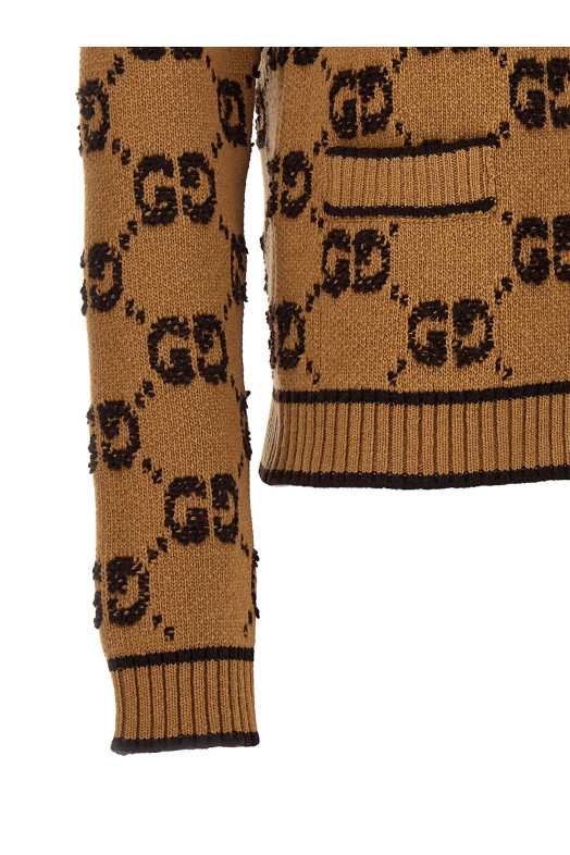 GG твідовий кардиган з букле Бежевий GUCCI 713300XKCNA2668