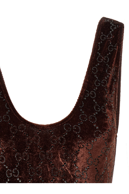 'GG' bodysuit  Brown