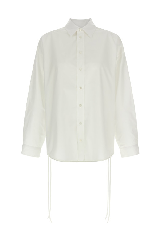 'Lace-Up' shirt White