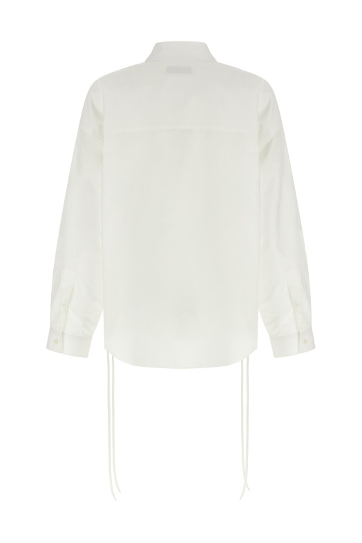 'Lace-Up' shirt White