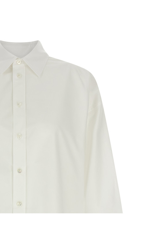 'Lace-Up' shirt White