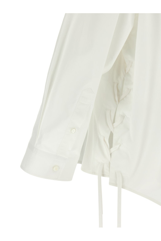 'Lace-Up' shirt White