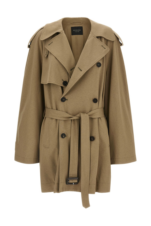 Хлопковый тренч Бежевый BALENCIAGA 862426TSVC19772