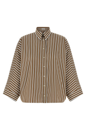 Смугаста сорочка Monile Коричнева BRUNELLO CUCINELLI MH749MX716C003