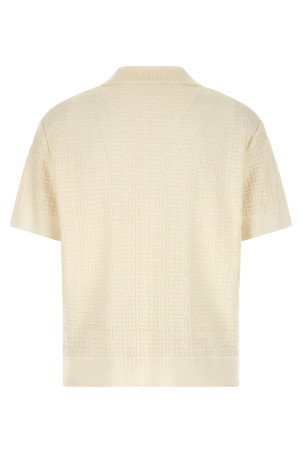 Поло з жакардовим монограмом Біле BALMAIN GH1GB044KI030KA