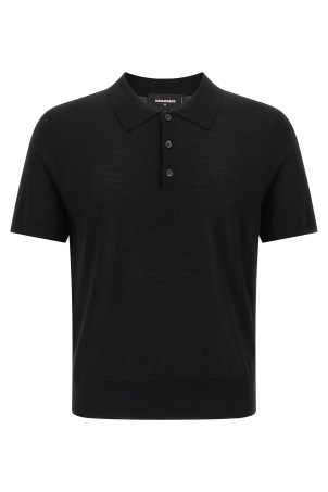 Шерстяная рубашка-поло Черный DSQUARED2 S74HA1628D13205900