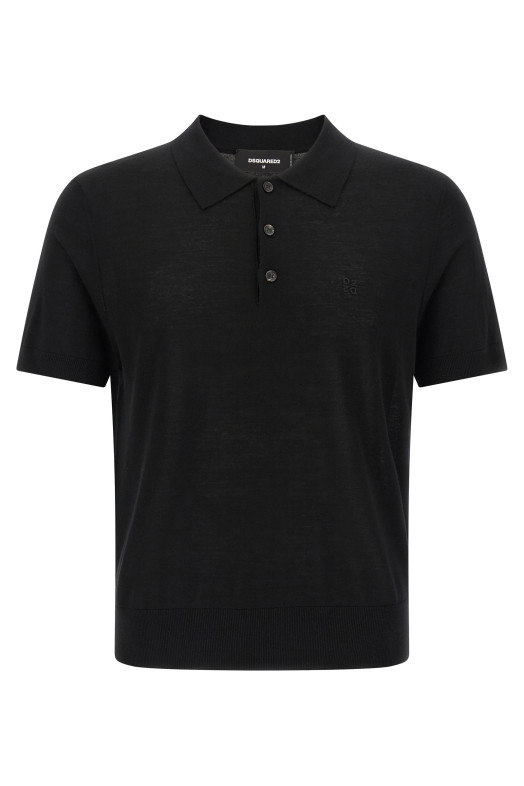 Шерстяная рубашка-поло Черный DSQUARED2 S74HA1628D13205900