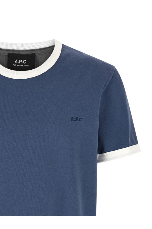 Logo embroidery t-shirt Blue