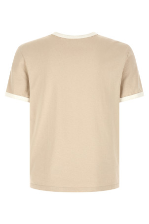 Logo embroidery t-shirt Beige