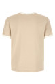 Logo embroidery t-shirt Beige