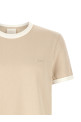 Logo embroidery t-shirt Beige